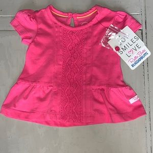 Ruffle Butts Candy Lane Peplum Top NWT